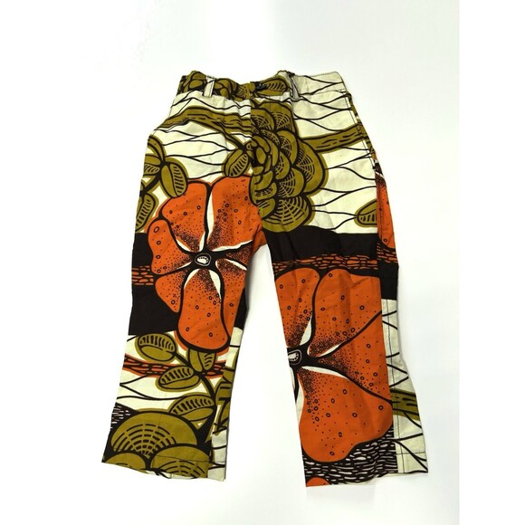 African Wax Fabric Ankara Pants No Size Check Measurements Multicolor Kids - Picture 3 of 10